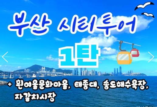 [KTX-서울역/광명역/대전역] 부산시티투어(1탄) - 태종대/송도케이블카/흰여울문화마을/산만디투어/자갈치시장 여행(당일)