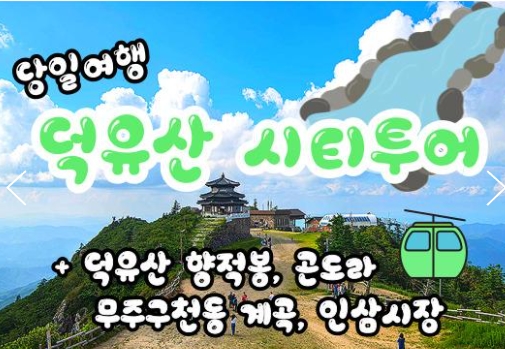 KTX - 덕유산 향적봉 & 관광곤도라 & 무주구천동계곡 여행(당일)