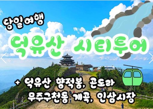 [수서역 출발] KTX - 덕유산 향적봉(정상) & 관광곤도라 & 무주구천동계곡 여행(당일)