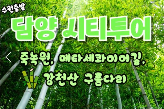 (수원출발)KTX+새승 - 담양 시티투어 여행(당일)-담양죽녹원/강천산구름다리/메타세콰이어