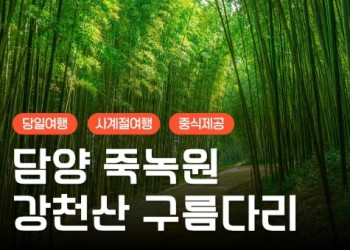 (수원출발)KTX+새승 - 담양 시티투어 여행(당일)-담양죽녹원/강천산구름다리/메타세콰이어