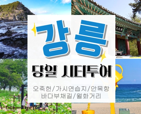 [KTX서울역/청량리역] 천년의 도시! 강릉명소(오죽헌/경포호수/안목항/바다부채길) 당일치기여행