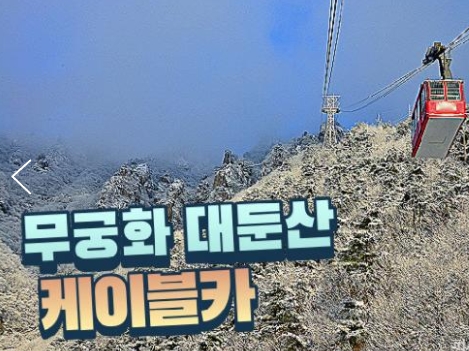 무궁화호 - 대둔산 구름다리 눈꽃 & 케이블카 설경 & 뿌리공원 & 하늘물빛정원 여행(당일)