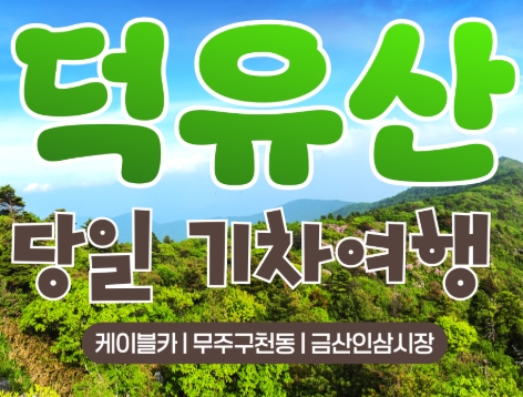 [수원역출발]무궁화호 - 덕유산 향적봉 & 관광곤도라 & 무주구천동계곡 여행(당일)