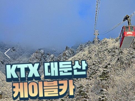 KTX - 대둔산 구름다리 눈꽃 & 케이블카 설경 & 뿌리공원 & 하늘물빛정원 여행(당일)