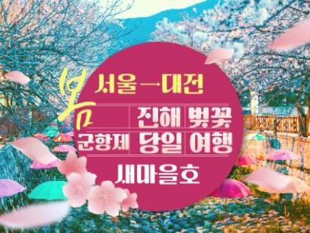(수원역출발) ITX-새마을 - 환상의 진해벚꽃 & 군항제 여행 (당일) - 왕복 대전역