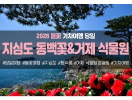{경상권/수도권/충청권출발] ★봄꽃★거제 지심도 동백꽃&식물원 정글돔(당일)
