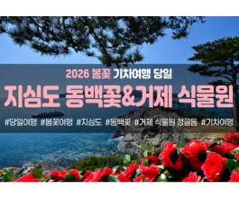 {경상권/수도권/충청권출발] ★봄꽃★거제 지심도 동백꽃&식물원 정글돔(당일)