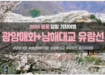 [경상권출발]광양매화마을&남해대교 유람선(당일)