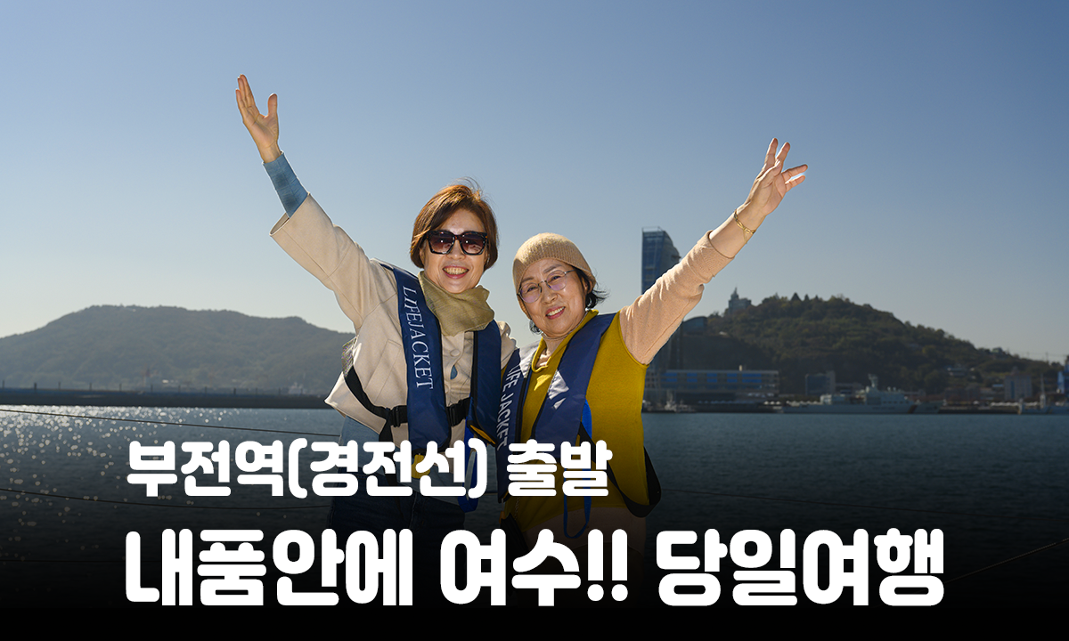 [부전역출발] 내품안에 여수!!~당일여행 여수 알짜베기 당일투어!! (요트세일링>자유중식 및 수산시장>해상케이블카>오동도)