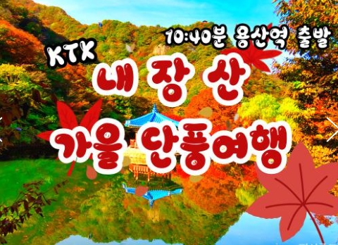 KTX - 가을여행의 1번지!! 내장산(내장사)가을단풍 여행 (당일)- 10:32