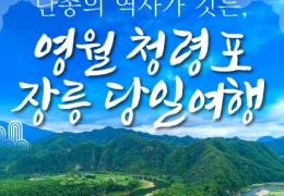[무궁화호] 단종의 역사가 깃든 영월 청령포&장릉&청풍케이블카 당일 기차여행