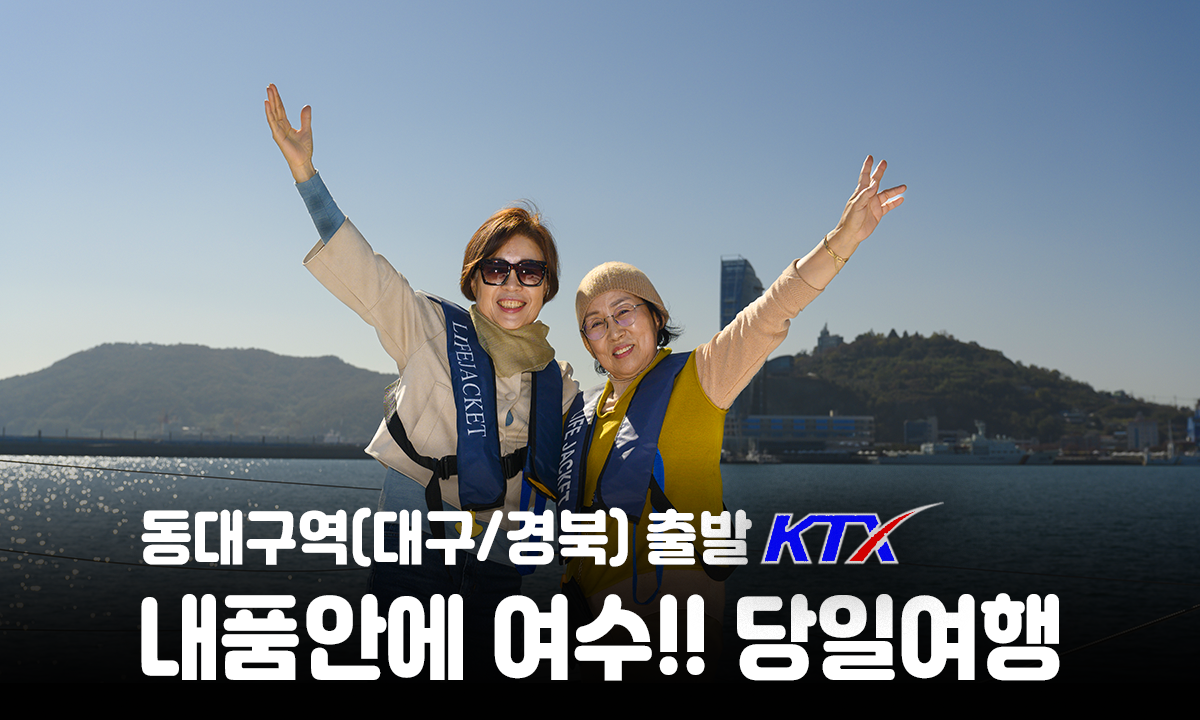 [동대구역출발] 내품안에 여수!!~당일여행 여수 알짜베기 당일투어!! (요트세일링>자유중식 및 수산시장>해상케이블카>오동도)